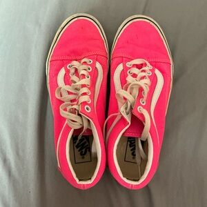 Vans Hot Pink Canvas Old Skool with White Stripe